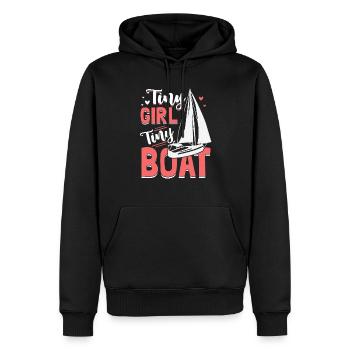 Petite fille École de voile petit bateau mer Baltique - Sweat à capuche Premium bio Homme - noir - Devant - Nico (187cm)