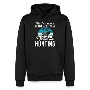 I do have a retirement plan hunting hunting lover - Sweat à capuche Premium bio Homme - noir - Devant - Nico (187cm)