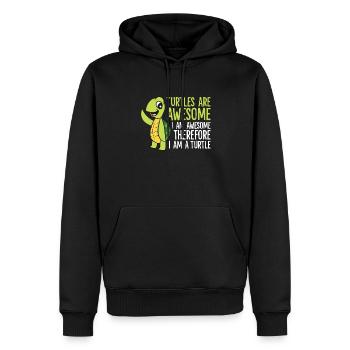 Schildkröten sind fantastisch. Ich bin - Männer Premium Bio Hoodie - Schwarz - Vorne - Nico (187cm)
