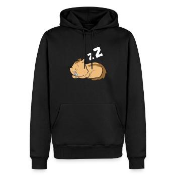 Chipmunk Tired Chipmunk Pajamas - Sweat à capuche Premium bio Homme - noir - Devant - Nico (187cm)