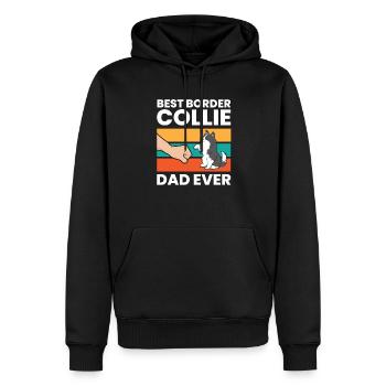 Best Border Collie Dad Ever - Männer Premium Bio Hoodie - Schwarz - Vorne - Nico (187cm)