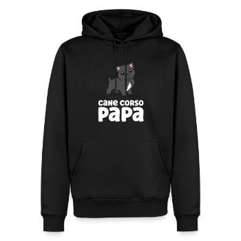 Cane Corso Papa Drôle Cane Corso Chien - Sweat à capuche Premium bio Homme - noir - Devant - Nico (187cm)