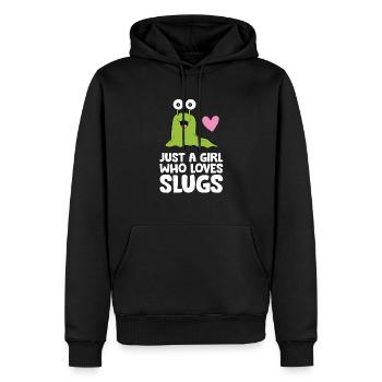 Nur ein Mädchen, das Schnecken liebt - Männer Premium Bio Hoodie - Schwarz - Vorne - Nico (187cm)