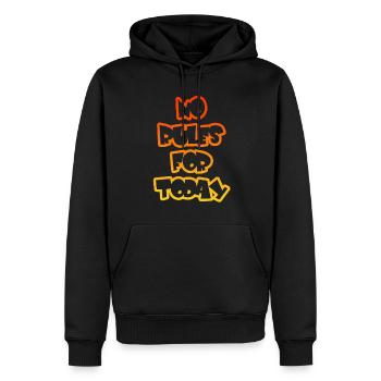 no rules for today - Männer Premium Bio Hoodie - Schwarz - Vorne - Nico (187cm)