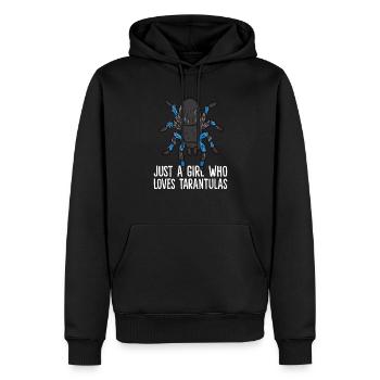Just a Girl Who Loves Tarantulas - Männer Premium Bio Hoodie - Schwarz - Vorne - Nico (187cm)