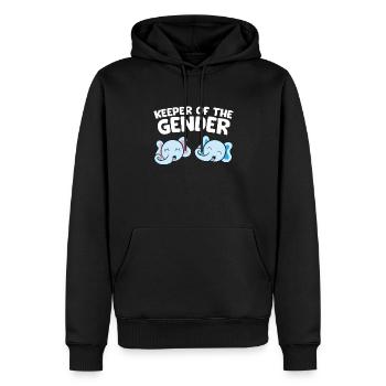 Keeper Of The Gender Pregnancy Gender Reveal - Männer Premium Bio Hoodie - Schwarz - Vorne - Nico (187cm)