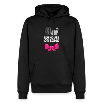 Baby Gender Reveal Burnouts Or Bows - Männer Premium Bio Hoodie - Schwarz - Vorne - Nico (187cm)