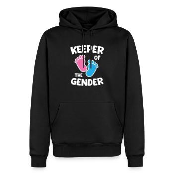 Keeper Of The Gender Pregnancy Gender Reveal - Männer Premium Bio Hoodie - Schwarz - Vorne - Nico (187cm)