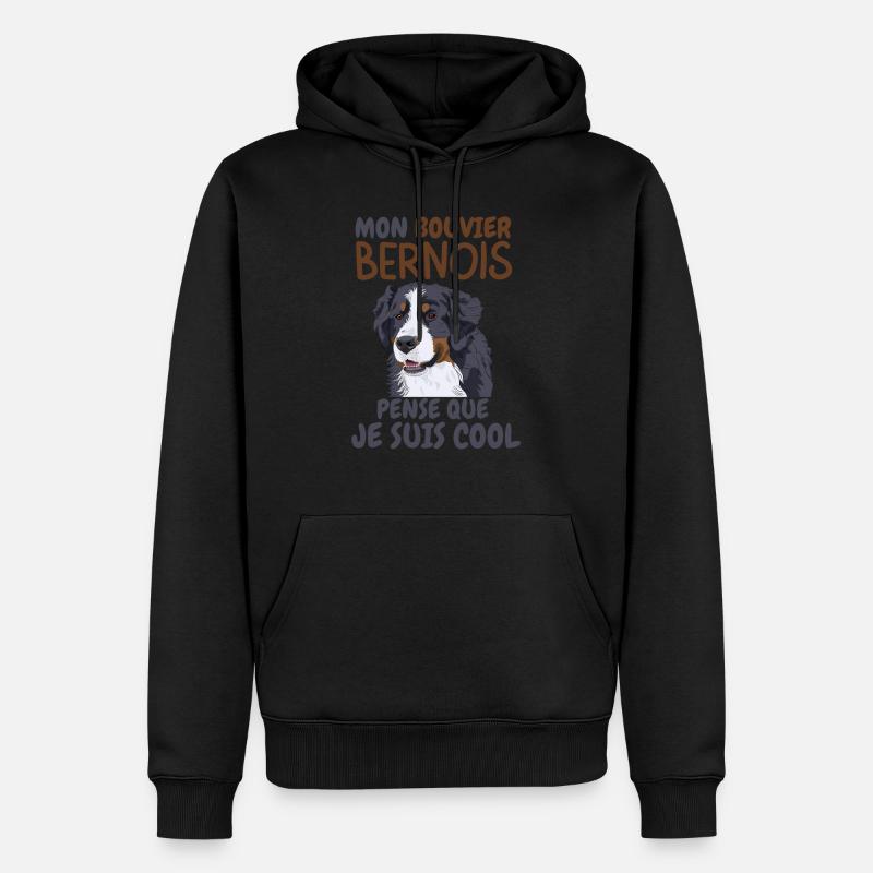 bouvier bernois - Sweat à capuche Premium bio Homme - noir