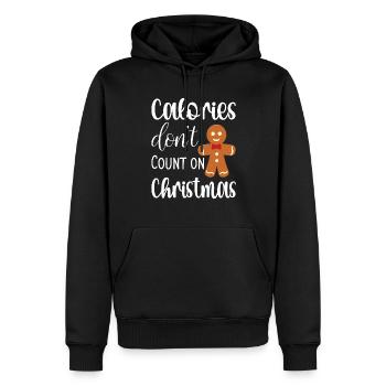 Kalorien zählen nicht an Weihnachten - Männer Premium Bio Hoodie - Schwarz - Vorne - Nico (187cm)