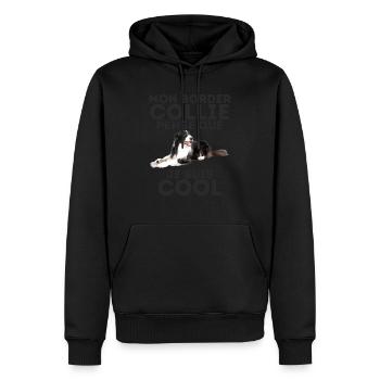 border collie 6 - Sweat à capuche Premium bio Homme - noir - Devant - Nico (187cm)