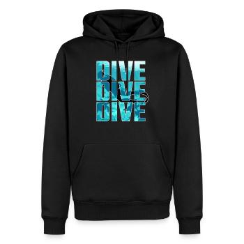 Dive Dive Dive - Men’s Premium Organic Hoodie - black - Front - Nico (187cm)