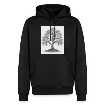 Baum Ornament Japan Style - Männer Premium Bio Hoodie - Schwarz - Vorne - Nico (187cm)