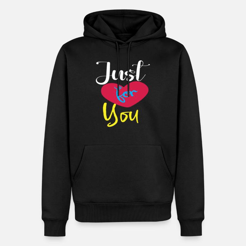 Juste pour vous - Sweat à capuche Premium bio Homme - noir