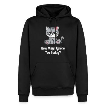 Wie kann ich dich heute ignoriere, lustiger sarkas - Männer Premium Bio Hoodie - Schwarz - Vorne - Nico (187cm)