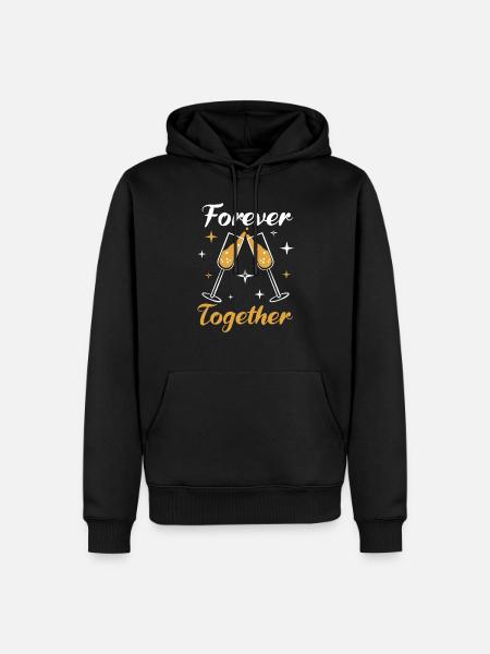 Twin siblings party with glass - Men’s Premium Organic Hoodie - black