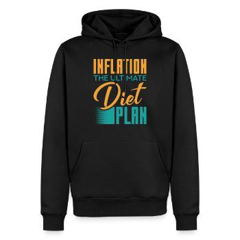 Inflation Le régime ultime - Sweat à capuche Premium bio Homme - noir - Devant - Nico (187cm)