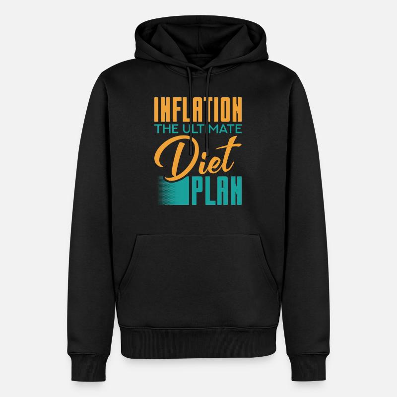 Inflation Der ultimative Diätplan - Männer Premium Bio Hoodie - Schwarz