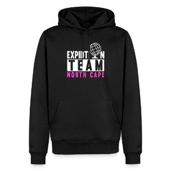 Conception du voyage d’équipe du Cap Nord - Sweat à capuche Premium bio Homme - noir - Devant - Nico (187cm)