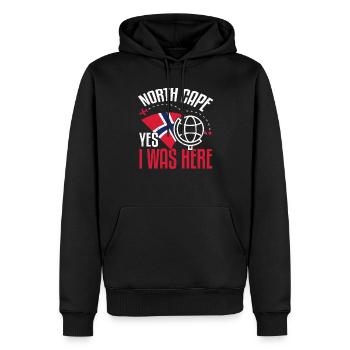 Nordkap/ North Cape team Conception aller-retour - Sweat à capuche Premium bio Homme - noir - Devant - Nico (187cm)