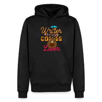 Writer And A Coffee Lover - Men’s Premium Organic Hoodie - black - Front - Nico (187cm)