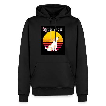life of my dog cute dog - Männer Premium Bio Hoodie - Schwarz - Vorne - Nico (187cm)