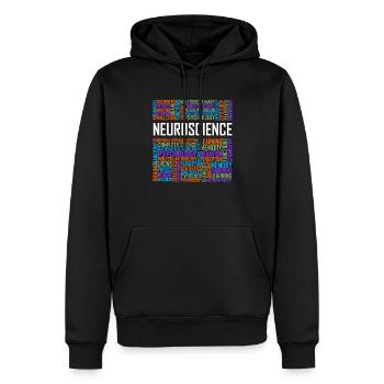 Neuroscience - Words - Men’s Premium Organic Hoodie - black - Front - Nico (187cm)