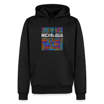 Nicaragua - Words - Men’s Premium Organic Hoodie - black - Front - Nico (187cm)