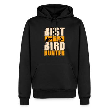 Best Bird Hunter - Men’s Premium Organic Hoodie - black - Front - Nico (187cm)