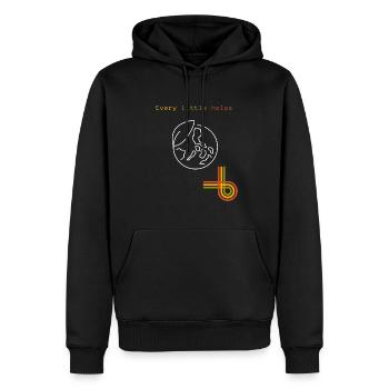 Every little helps - Sweat à capuche Premium bio Homme - noir - Devant - Nico (187cm)