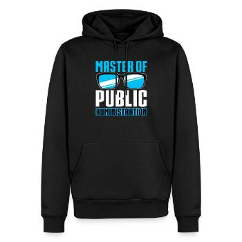 Master of Public Administration - Men’s Premium Organic Hoodie - black - Front - Nico (187cm)