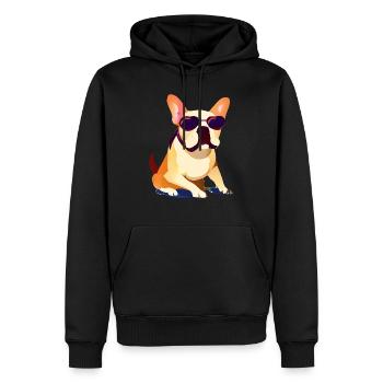 Chiens Dog Propriétaire Dog Bulldog Dog Owner - Sweat à capuche Premium bio Homme - noir - Devant - Nico (187cm)