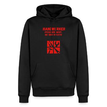 Handwerker pfuschen nicht sie sind kreativ - Männer Premium Bio Hoodie - Schwarz - Vorne - Nico (187cm)