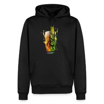 Cool Hops and Beer Fusion - Men’s Premium Organic Hoodie - black - Front - Nico (187cm)
