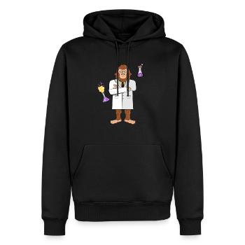 Bigfoot Scientist - Men’s Premium Organic Hoodie - black - Front - Nico (187cm)