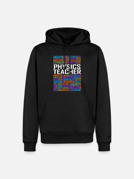Physics Teacher Words - Men’s Premium Organic Hoodie - black