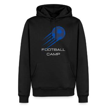 Soccer Camp - Sweat à capuche Premium bio Homme - noir - Devant - Nico (187cm)