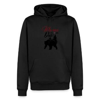 Maman ours fête des mères - Sweat à capuche Premium bio Homme - noir - Devant - Nico (187cm)