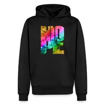 NOPE - sei kein Ja - Sager! - Männer Premium Bio Hoodie - Schwarz - Vorne - Nico (187cm)