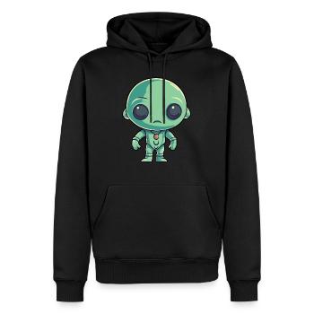 Alien - Sweat à capuche Premium bio Homme - noir - Devant - Nico (187cm)