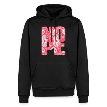 NOPE - sei kein Ja - Sager! - Männer Premium Bio Hoodie - Schwarz - Vorne - Nico (187cm)