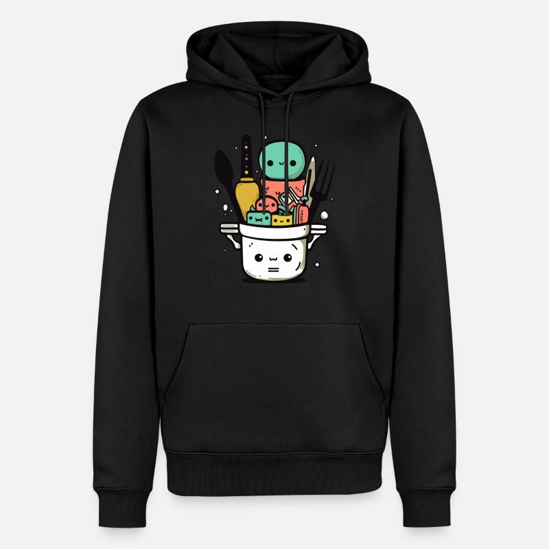 Kawaii cookware - Men’s Premium Organic Hoodie - black