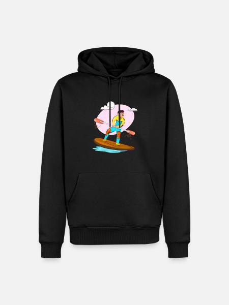 Paddleboarding - Men’s Premium Organic Hoodie - black