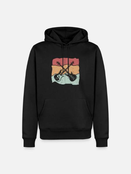 guitarist - Men’s Premium Organic Hoodie - black