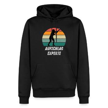 Tischtennisspieler - Männer Premium Bio Hoodie - Schwarz - Vorne - Nico (187cm)