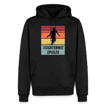 Tischtennisspieler - Männer Premium Bio Hoodie - Schwarz - Vorne - Nico (187cm)