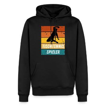 Tischtennisspieler - Männer Premium Bio Hoodie - Schwarz - Vorne - Nico (187cm)