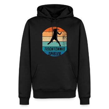 Tischtennisspieler - Männer Premium Bio Hoodie - Schwarz - Vorne - Nico (187cm)