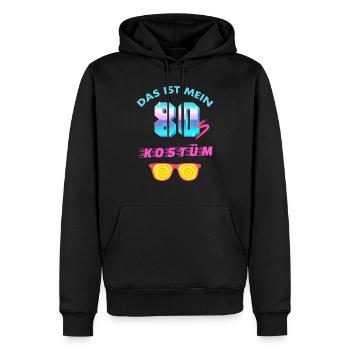 Das Ist Mein 80s Kostüm - 80er Achtziger Party - Männer Premium Bio Hoodie - Schwarz - Vorne - Nico (187cm)