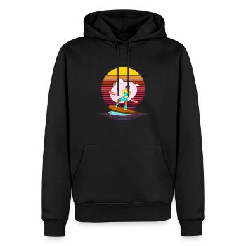 Paddleboarding Vapor - Men’s Premium Organic Hoodie - black - Front - Nico (187cm)